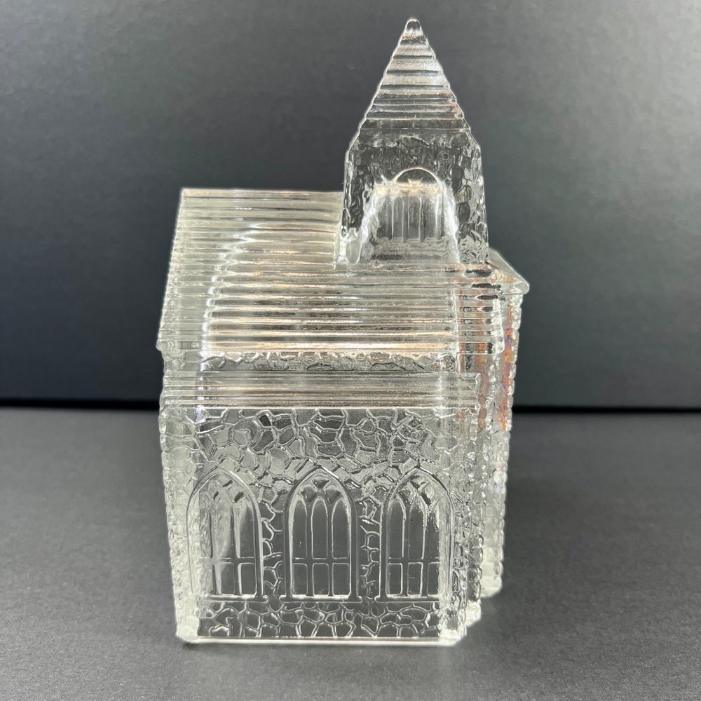 Vintage 1992 Avon Silent Night Church Figurine w/ Stained Glass Window Decal - Picture 4 of 9